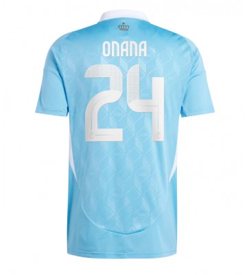 Belgien Amadou Onana #24 Udebanetrøje EM 2024 Kort ærmer
